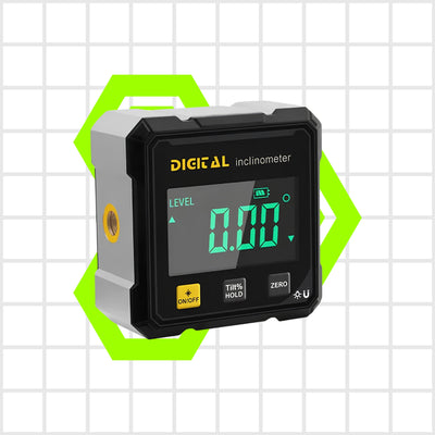 Inclinômetro Digital DiyTech – Laser duplo e base magnética de 4 lados ultraestável